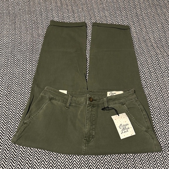 Cosmic Blue Love Denim - Cosmic Blue Love Straight Leg Pants In Green | Sz 29